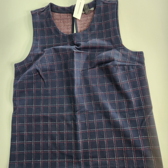 Banana Republic Tops - Banana Republic Women's  Tank Top Blouse Size S Plaid sleeveless  blue NWT 01